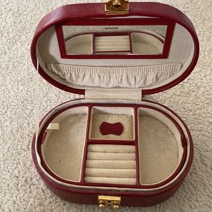 COPY - Red Leather jewelry case